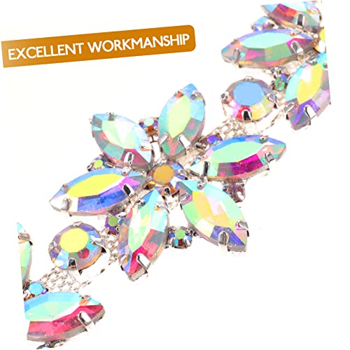 Chaîne applique fleur transparent accessoire décoration vêtement