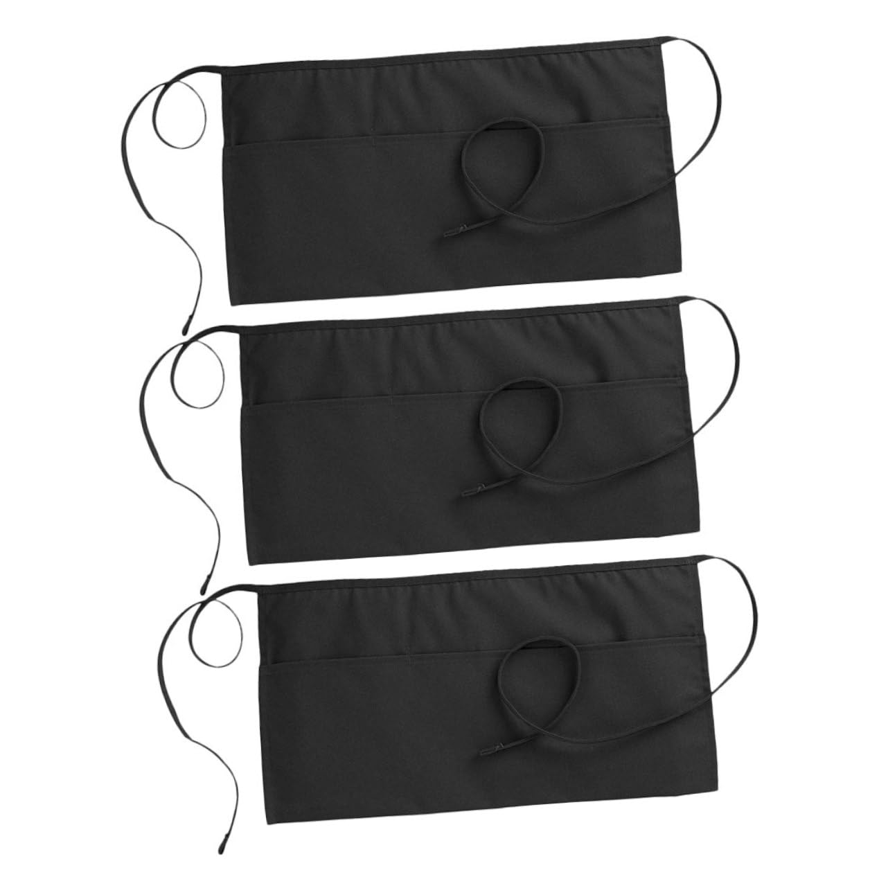 3 Stück Teiliges Bistro Schürzen mit Großen Taschen Verstellbarem Taillengurt Leichtes und Schnelltrocknendes Material Unisex Küchen und Gastronomieschürzen für Restaurant und Bar