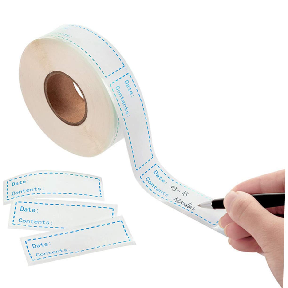 TEHAUX 3 Etichette Adesivper Data Alimentare Blu Pratichper Identificazione Cibi Cucina Facili Da Applicare Su Superfici Lisce Design Chic Per Conservazione e Organizzazione Cibo