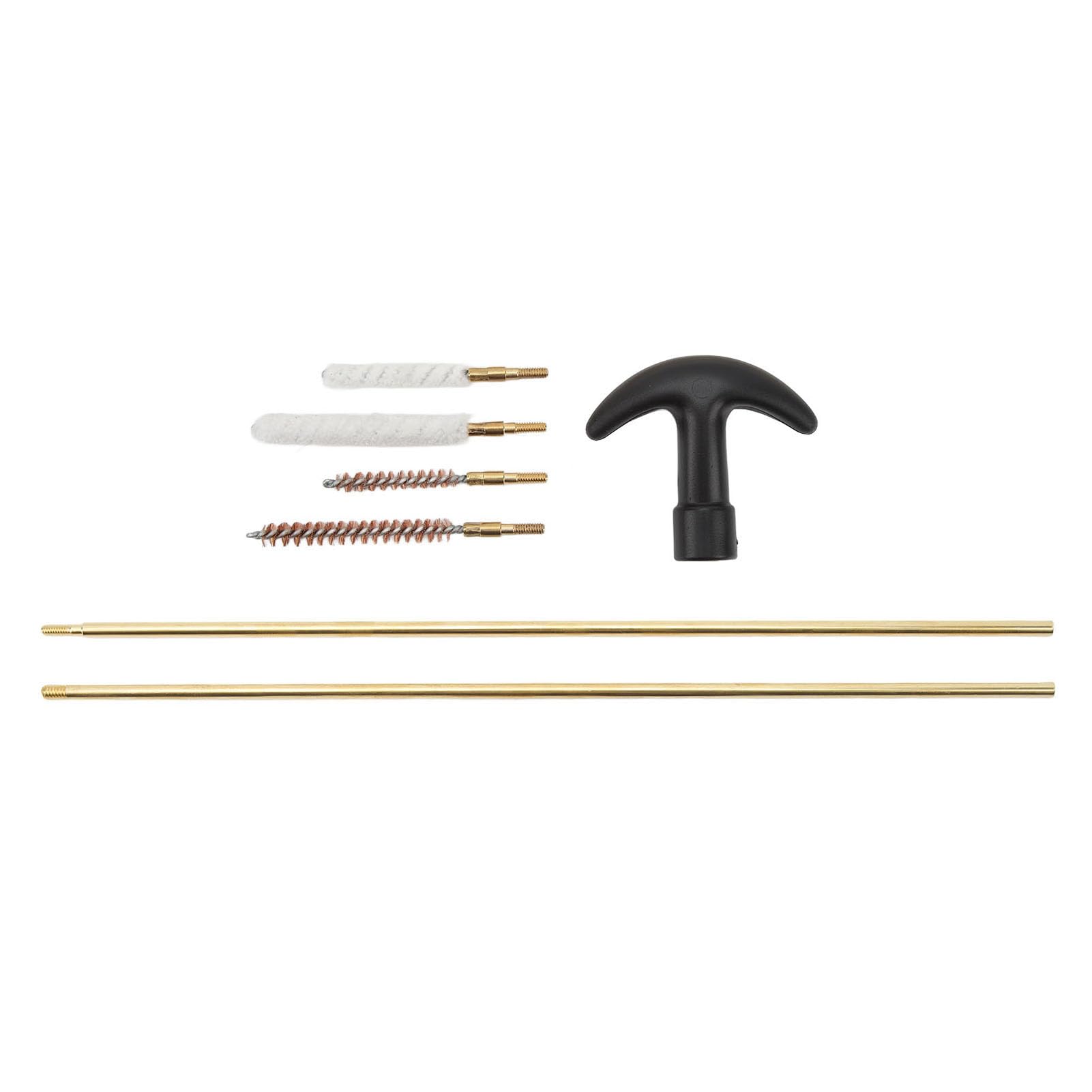 Varilla de Limpieza de Pistola, Kit de Varilla de Limpieza de Barril Limpiador de Tubos de 4,5 Mm y 5,5 Mm Mango Desmontable de Cobre Cepillo de Varilla de Limpieza de Tiro para