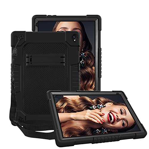 Fiewesey Case For Coopers Tablet Cp10 10.1 Inch Tablet,Shockproof Kids Friendly Rugged Cover With Shoulder Strap & Kickstand Case For Yqsavior/Coopers Tablet Cp10 10.1 Inch Tablet (Black/Black) #TOP10