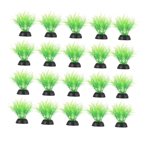 Hemoton 20Pcs Artificial Aquarium Plants Realistic Underwater Water Grass for Fish Tank Decoration Lifelike Aquatic Plant Ornaments Enhance Aquarium Landscape with Style