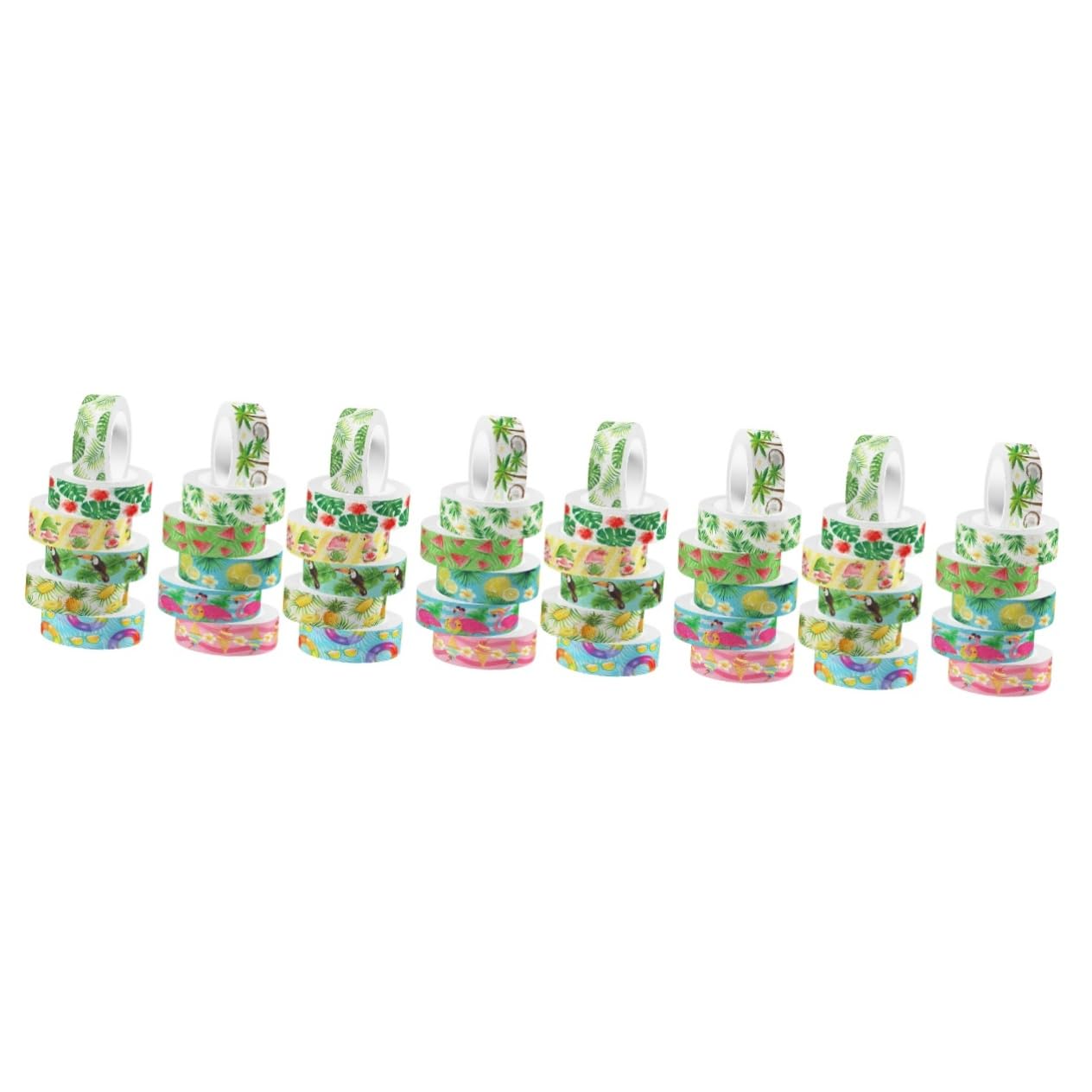 48rotoli Washi Tape Decorativo Per Scrapbooking Nastro Adesivo Per Artigianato Stile Unico Materiale Sicuro e Facile Da Usare Per Decorare Diario e Regali