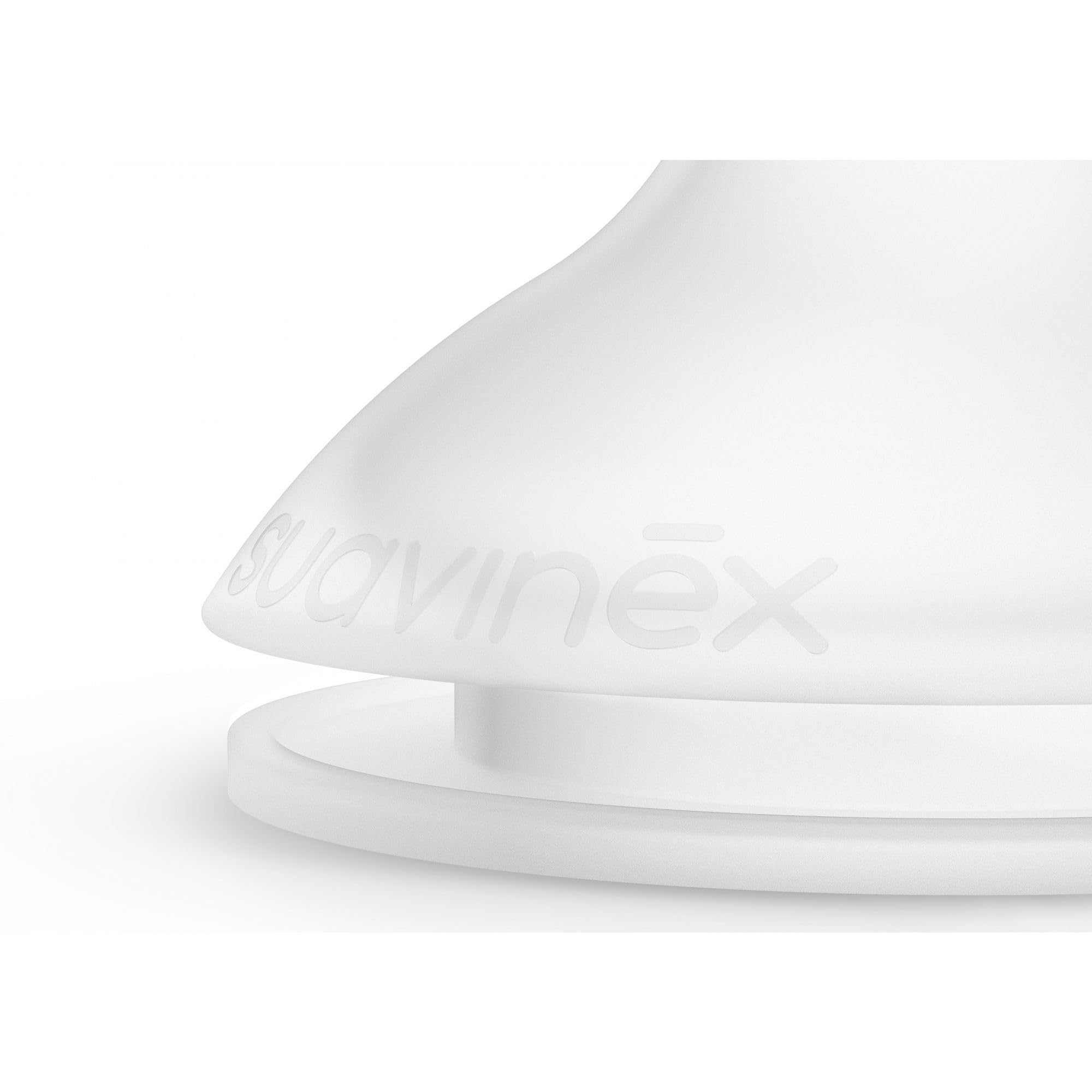 Suavinex 307388, Confezione 2 Tettarelle Simmetriche in Silicone SX Pro, Flusso Denso per Latte o Liquidi Densi, 6 Mesi, con Sistema Anticoliche