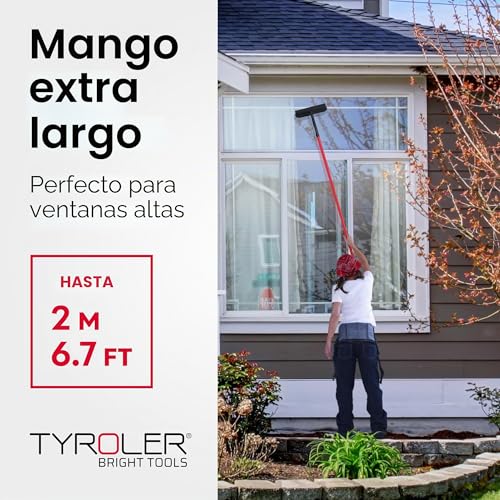 Miniatura 3 de Tyroler - Rasqueta Profesional Para Ventanas Para El Hogar, 12 A 80 Pulgadas De Largo Para Limpieza De Ventanas, Kit De Escobilla De Limpieza De Ventanas 2 En 1, Herramienta De Limpieza De Ventanas