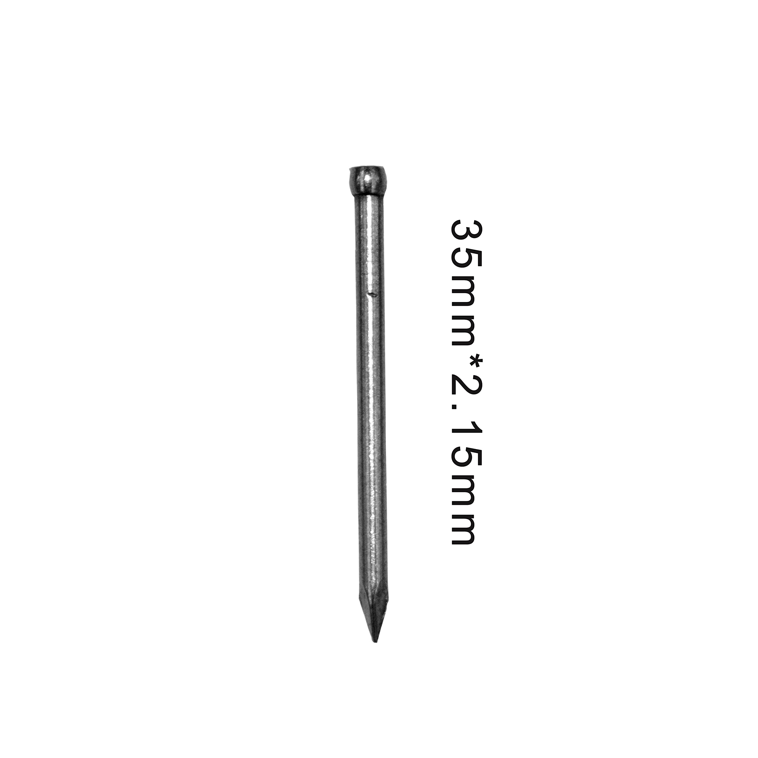 OMOTOOL Hardware Set di assortimento chiodi in acciaio al carbonio (100 pezzi), chiodi zincati per appendere quadri e lavorazione del legno, chiodi in acciaio per calcestruzzo per battiscopa e