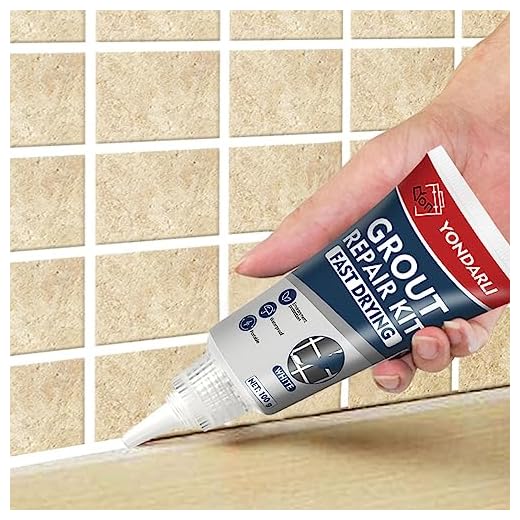 Tile Grout Repair Kit, 2 Pcs Grout Paint for Shower Bathroom Caulk, Grout Renews Kit for Floor, Fast Drying Grout Filler Tube, Easy and Safe to Use, White Grout Sealer, 3.5 oz-100 g