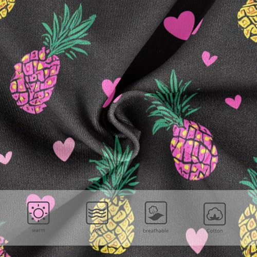 Wusikd Cute Pineapples Girls' Underwear Cotton Pink Hearts Girls Briefs Soft Toddler Underwear 2T3