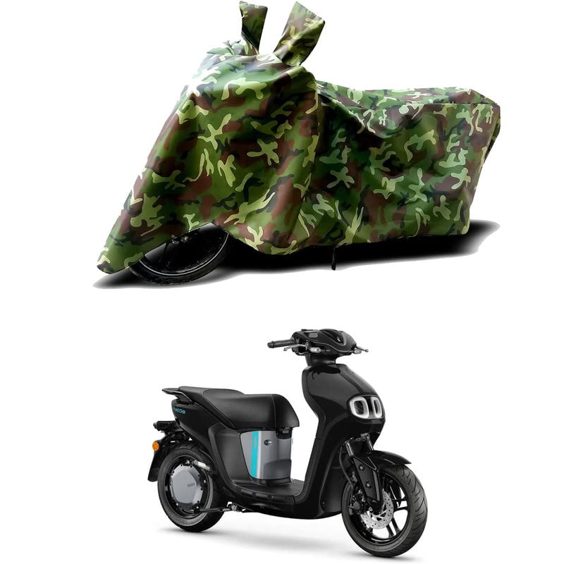 Image of 100% Water Resistant Full Bike Scooty Two Wheeler Body Cover Compatible for Yamaha Neo's STD /UV-Rays /Heat Protection /Birds Dropping /Scratchproof /Dust Proof /Waterproof /All Varient[Green MJ]