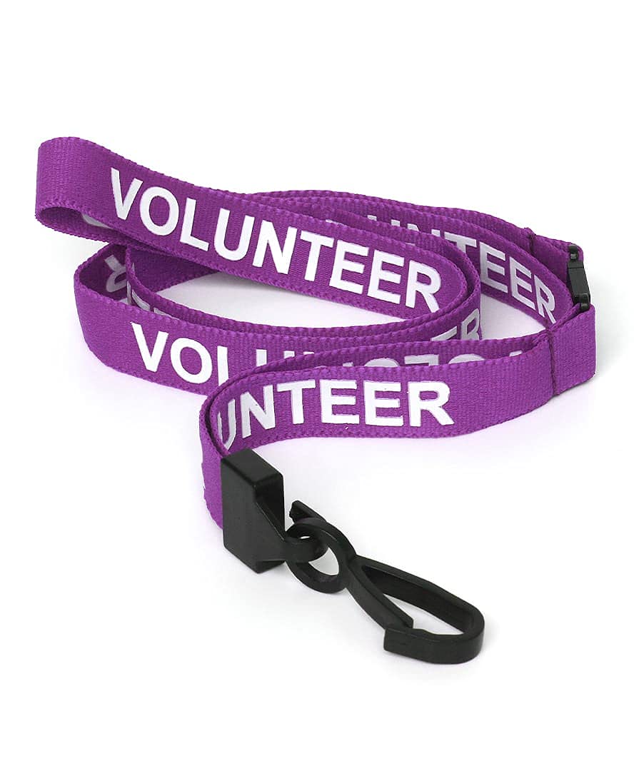CKB LTD Volunteer LANYARDS Breakaway Safety Lanyard Neck Strap Swivel Plastic Clip for ID Card Holder - Pull Quick Release Design (Purple, Pack of 10) — image 1