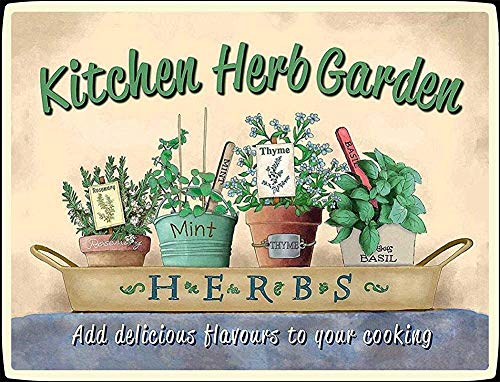 Plaque en métal de 20 x 30 cm pour cuisine, jardin, maison, café, bar, décoration vintage