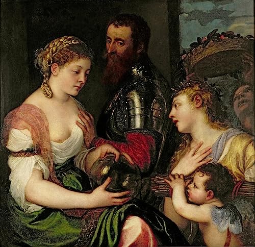 Affiche Tiziano Vecelli Allégorie de la vie conjugale pour salon et chambre moderne