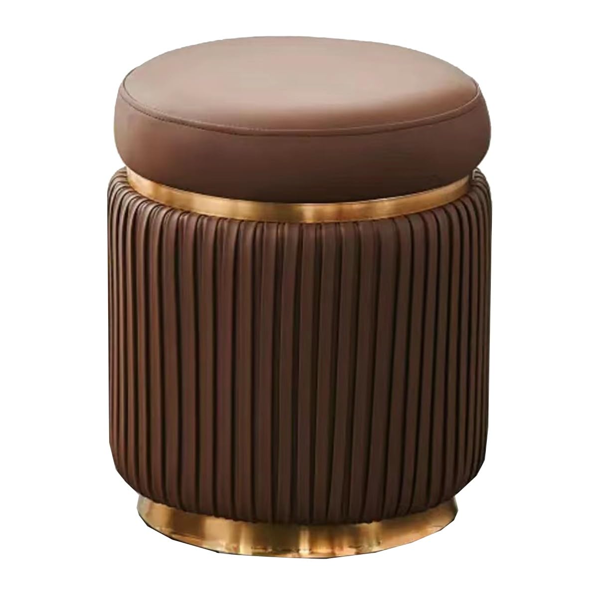 Repose-pieds polyvalent marron pour salon et chambre, tabouret de maquillage et pouf de détente
