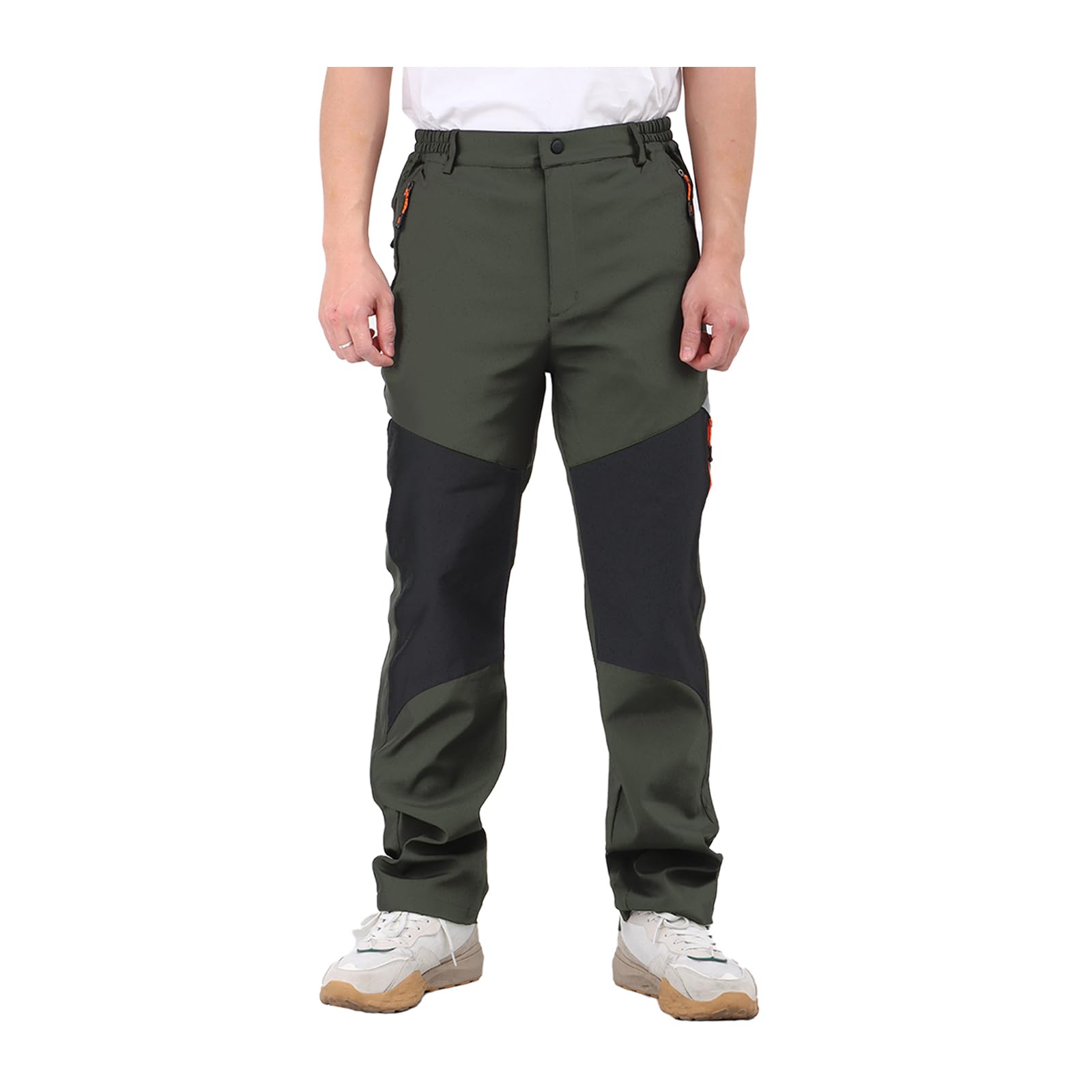 Pantaloni da Camminata all'aperto Leggeri Traspiranti Antivento Tattici Pantaloni da Trekking in Vita Elastica