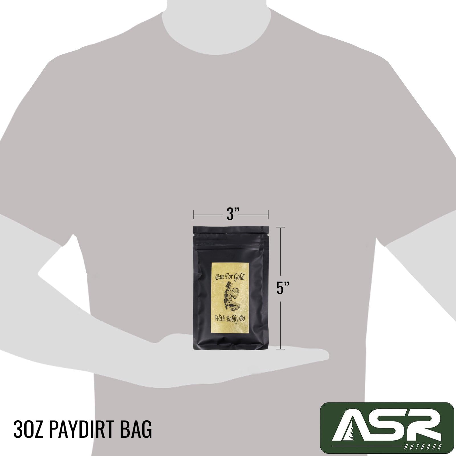 ASR Outdoor Gold Panning Kit with Paydirt Beginner Prospecting Equipment 6pc, Green
