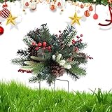Relleno para Macetas de Árbol de Navidad | Rellenos Artificiales para Jardineras con Soporte Trípode - Decoraciones del Hogar para Invierno - Porche Exterior Residencias Fiestas