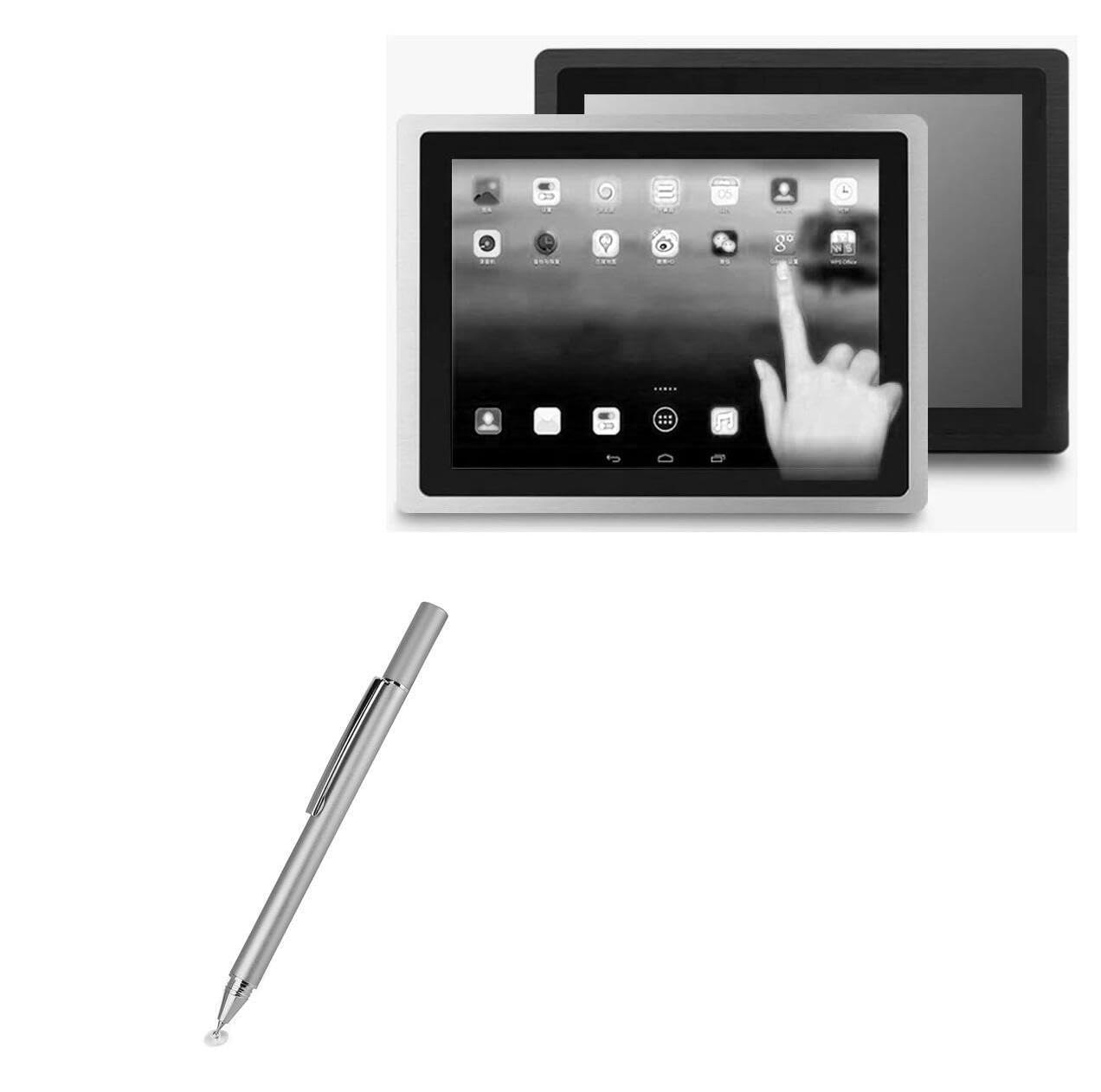 BoxWave Stylus Pen Compatible with Geekland GK-NWY-NXT101-LIN (10 in) - FineTouch Capacitive Stylus, Super Precise Stylus Pen - Metallic Silver