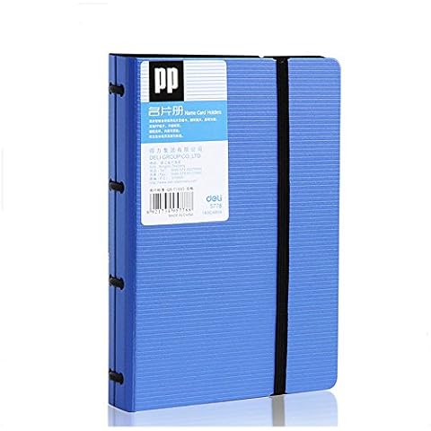 LI-GELISI 180 Cards Capacity Name Card Book Holder, Business Card Holder with 5 Color Tabs (Blue) Cover