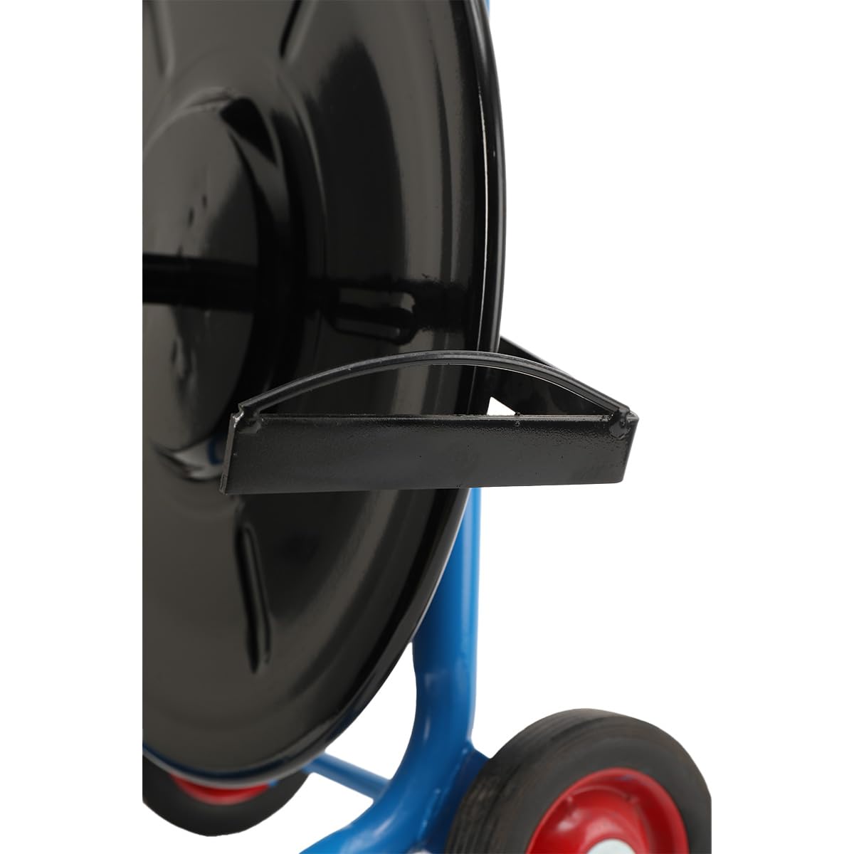 Carrello Per Reggette, Compatibile Con Bobine PP PET Fibra Ø203 Mm, Struttura In Acciaio Antiruggine Con Freno Antigroviglio E Cassetta Attrezzi, Per Magazzino E Lavori Industriali