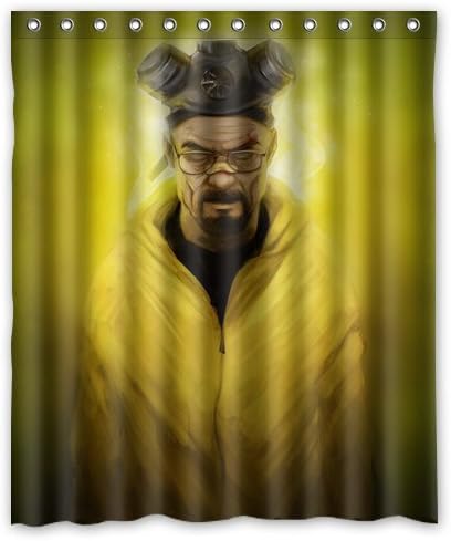 New 152CM X 183 CM Fabric Waterproof Shower Curtain Breaking Bad Pinkman Werner Heisenberg Fashion Bath Printed Bath curtain