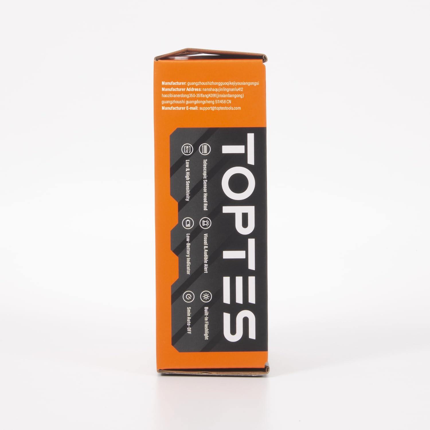 TopTes PT760 Detector de Gas Natural Recargable, Detector de Fugas con Sonda Extensible de 30cm, Sensor%LEL para Propano, Metano, Butano y Gases Combustibles en el Hogar o RV con Linterna - Naranja