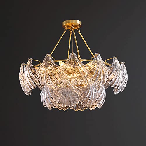Lustre en laiton moderne contre les pièces sombres à 12 lampes