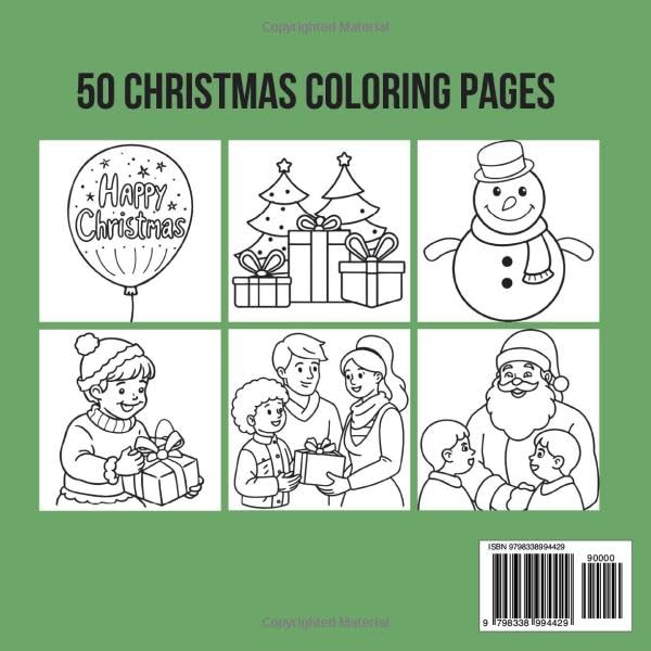 Christmas Bold and Easy Coloring Book for Adults: Winter Coloring Book for Seniors and Adults: 50 Bold and Simple Christmas Pages with Adorable, Cozy, ... The Perfect Gift for Men, Women, and Kids image 3
