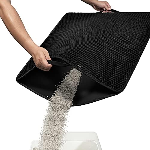 Pieviev Cat Litter Mat Litter Tray Mat of Large Size Double Layer Large Holes Design
