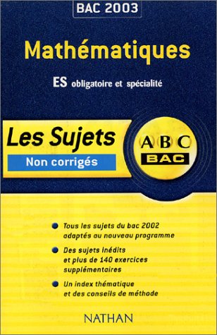 ABC Bac : Mathématiques, Bac ES