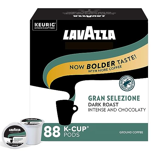 Image of Lavazza Gran Selezione Single-Serve Coffee K-Cups for Keurig Brewer, Dark Roast, 88 capsules Value Pack, 100% Arabica
