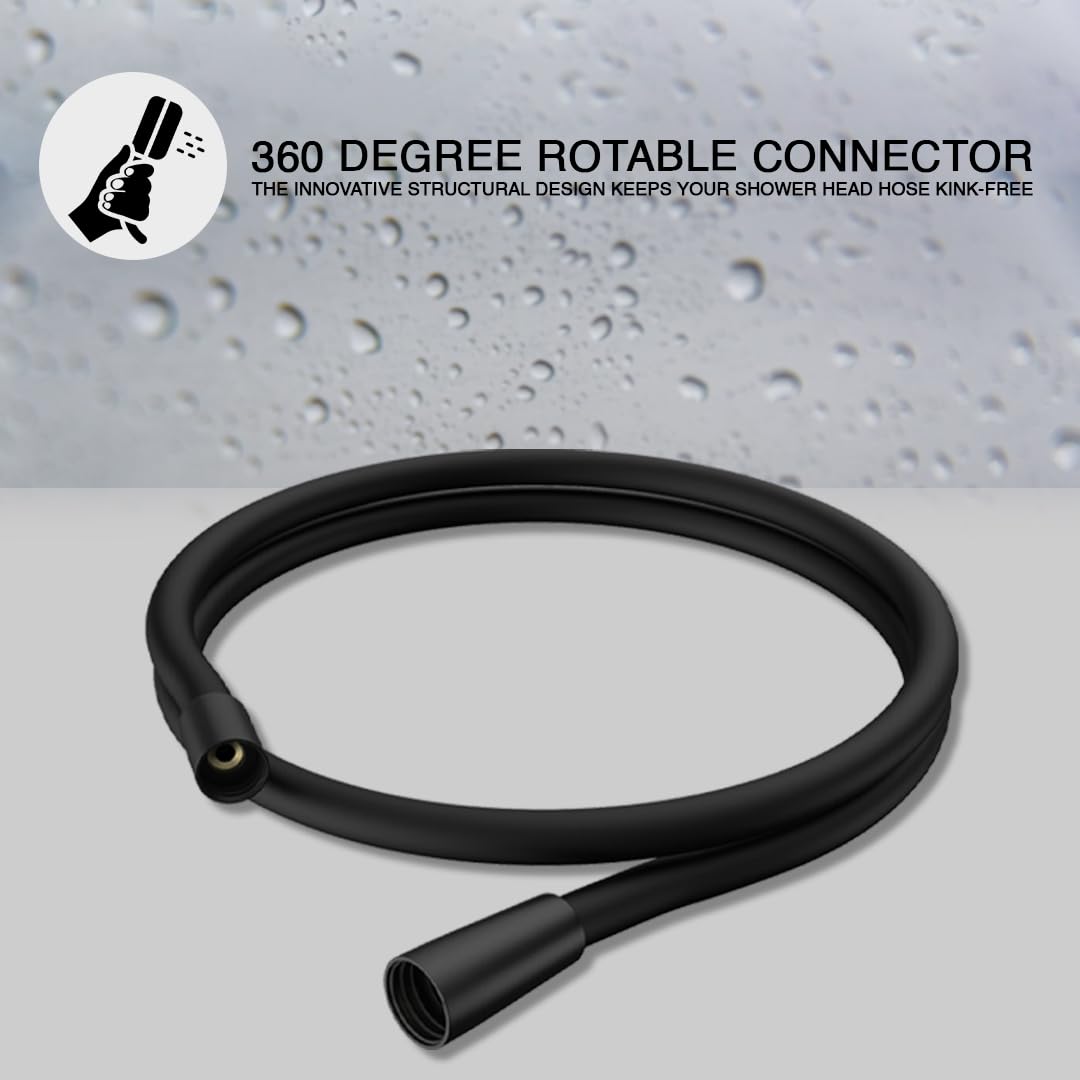 RN PVC High Quality Shower Hose - Black Color