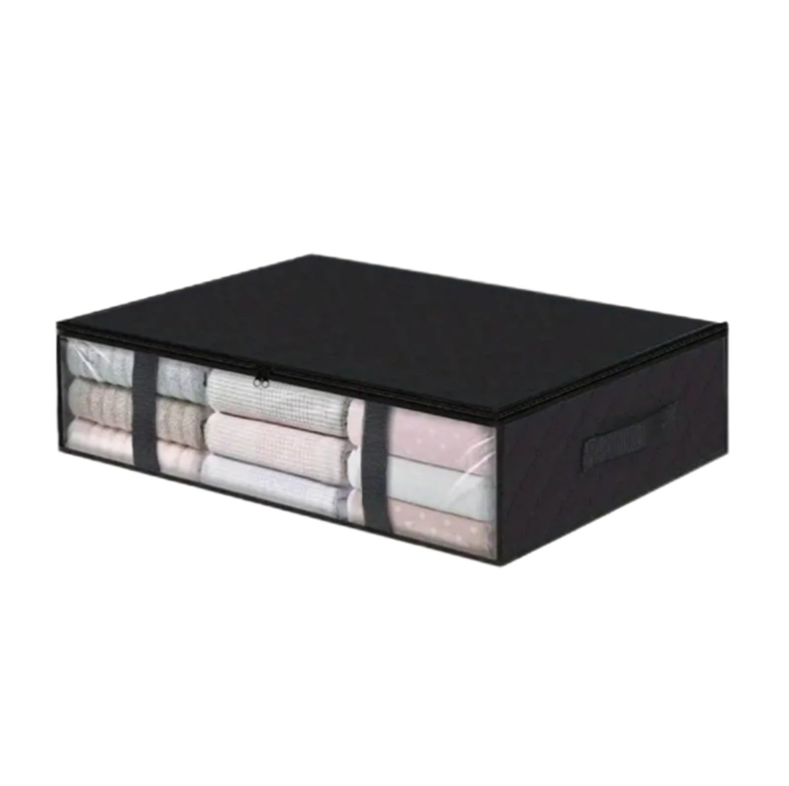 Bolsas Almacenaje Ropa La Caja De Almacenamiento Plegable Debajo De La Cama Es Adecuada For Guardar Edredones Y Ropa. Organizador Armario para Edredones(Black)