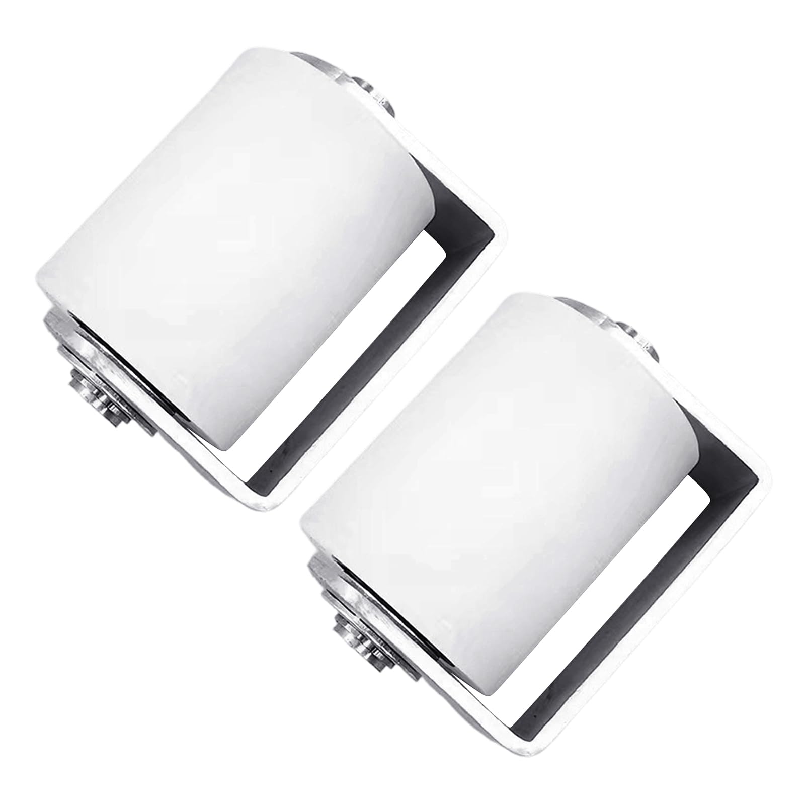 Pack Nylon and Stainless Steel Swivels Pulley with Bracket Suitable for Workshop Smooth Quiet Operations 45X50Mm Noiseless Polyamide Pulley Wheel