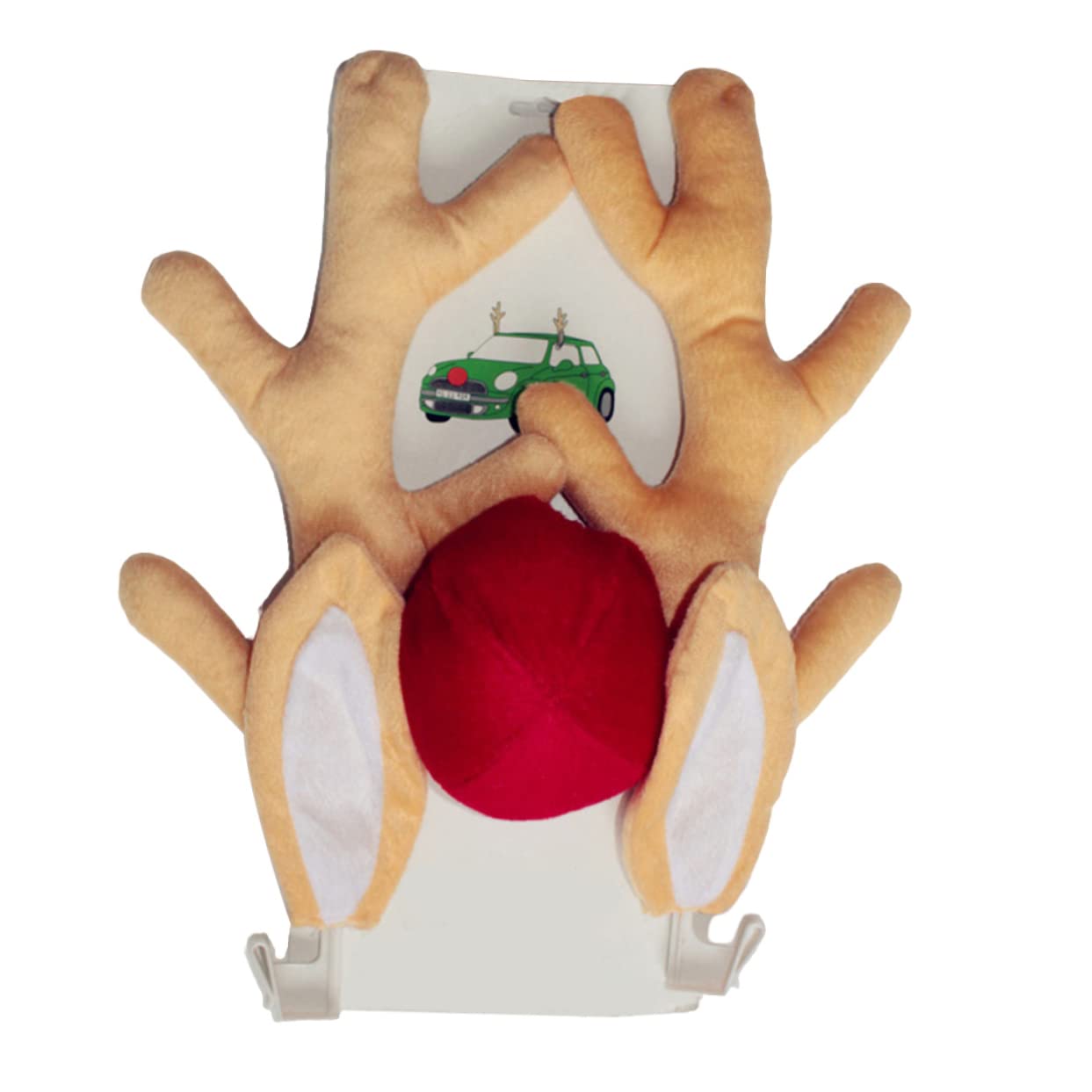 SUPVOX Accessoires De Camion Décor De Noël Cornes De Cerf Pour Véhicules Bois Nez De Voiture Costume Décorations De Voiture Pour Noël Décoration De De Renne De Auto Suite