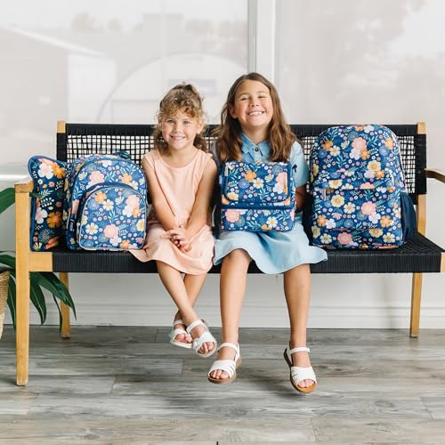 Image of Wildkin 12 Inch Toddler Backpack for Kids, Floral Bloom | Ages 3-7, lightweight toddler backpack for daycare, preschool, and travel