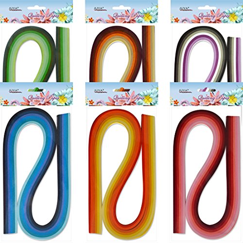 Juya Paper Quilling Set 720 Strips 36 Colors 54cm Length/Strips 3/5/7/10mm Width Available (Paper Width 7mm)