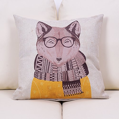 SCBED Sofá Cama Almohada cojín Almohada Coche animación Personalidad Creativa,40x40cm,Sven's Fox
