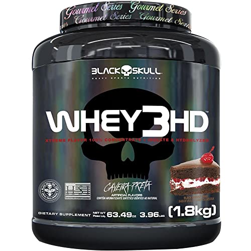 Whey 3Hd - Gourmet- Pote Floresta Negra 1,8Kg, Black Skull