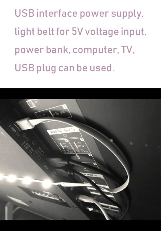 Tira LED con sensor infrarrojo 3.2 ft luz blanca USB 5V miniatura 2