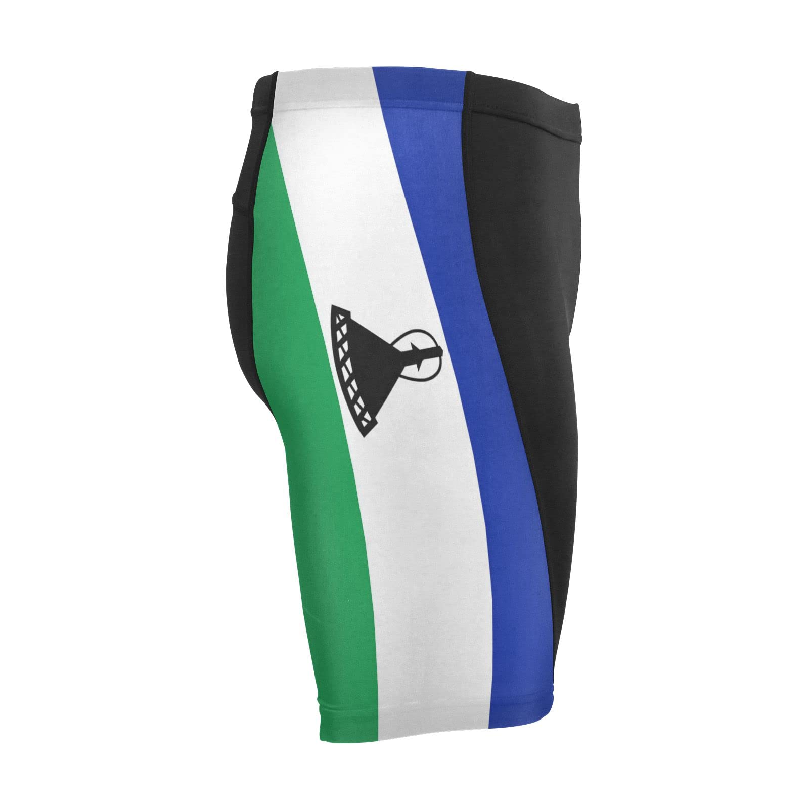 Lesotho Flag Men's Bike Shorts Padded Cycling Bicycle Biking Shorts Tight Multicolor