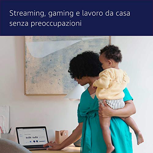 Router wi-fi mesh Amazon eero 6 | Fino a 140 m² | Connessione di oltre 75 dispositivi | Estende la rete eero esistente | Confezione da 1 | Modello 2021 - Immagine 2