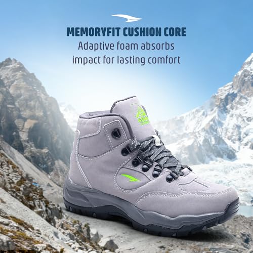 Image of ASIAN Everest-25 Men's Trekking Shoes | High-Neck Hiking Boots | Water-Repellent Suede Synthetic | High Grip Sole | EVA Midsole Cushioning Comfort