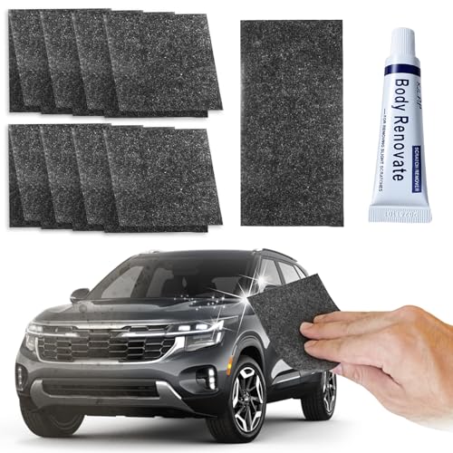 Solivive 8 Piezas Paño Nano Sparkle, Nano Sparkle Paño Quita Ralladuras,Se Aplica a Reparador Arañazos Coche y Acabado Pulido,Adecuado Superficies del automóvil.