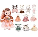Lembani 10 Sets Mini Princess Doll Clothes for 6 inch Girl Dolls Party Outfits,Doll Accessories...