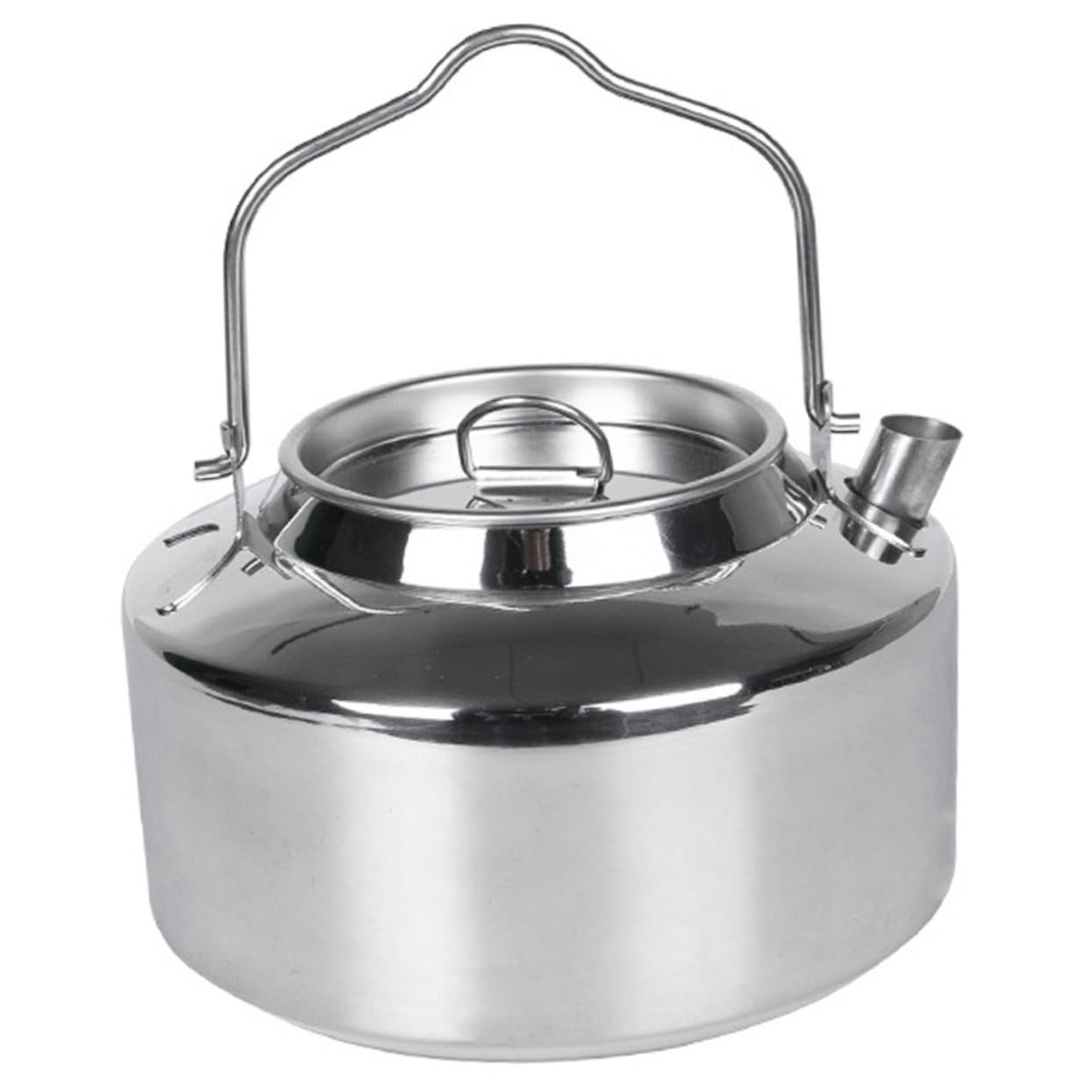 Mipcase Water Kettle for Camping 1.8l Stainless Steel Pot Strong Construction Portable and Easy to Use for Outdoor Cooking and Relaxation