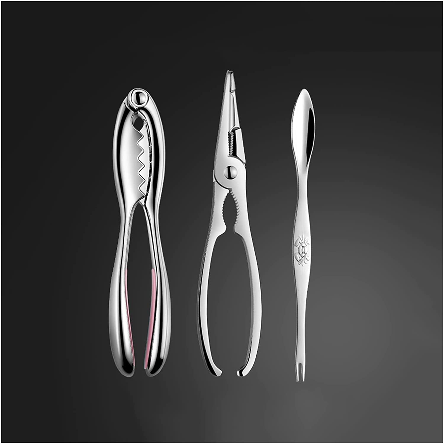Set di Strumenti per Frutti di Mare Set di Strumenti per Frutti di Mare - Set di Plettri 10/12 Pezzi, Utensili da Cucina per Aragosta per Mangiare (Colore : 10PCS-C) (Rosa)