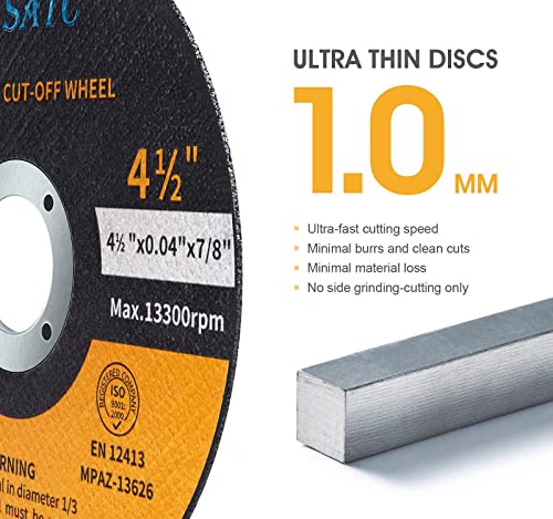 SATC 115mm Cutting Discs 10-Piece Durable Angle Grinder Discs Ultra Thin 1mm for Fast & Precise Cutting of Steel, Iron, Aluminum, & Ferrous Metals - Image 5
