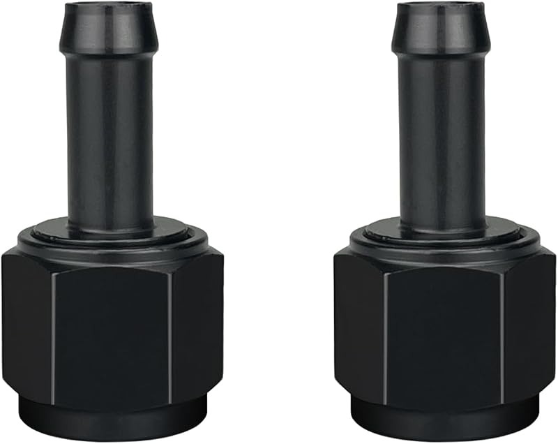 Adaptador de conexão 10AN fêmea para espigão de mangueira 1/2" caqeg em alumínio – Pacote com 2