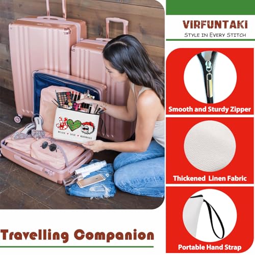 Bulldogs Lover Gift Makeup Bag Gift for Bulldogs Lover Football Basketball Sports Gift Merch Bulldog Spirit Peace Love Bulldogs4