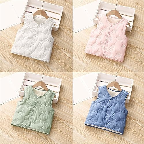 Toddler Baby Girls Fleece Vest Thick Fluff Button Sleeveless V-Neck Jacket Fall Winter Warm Solid Outwear3